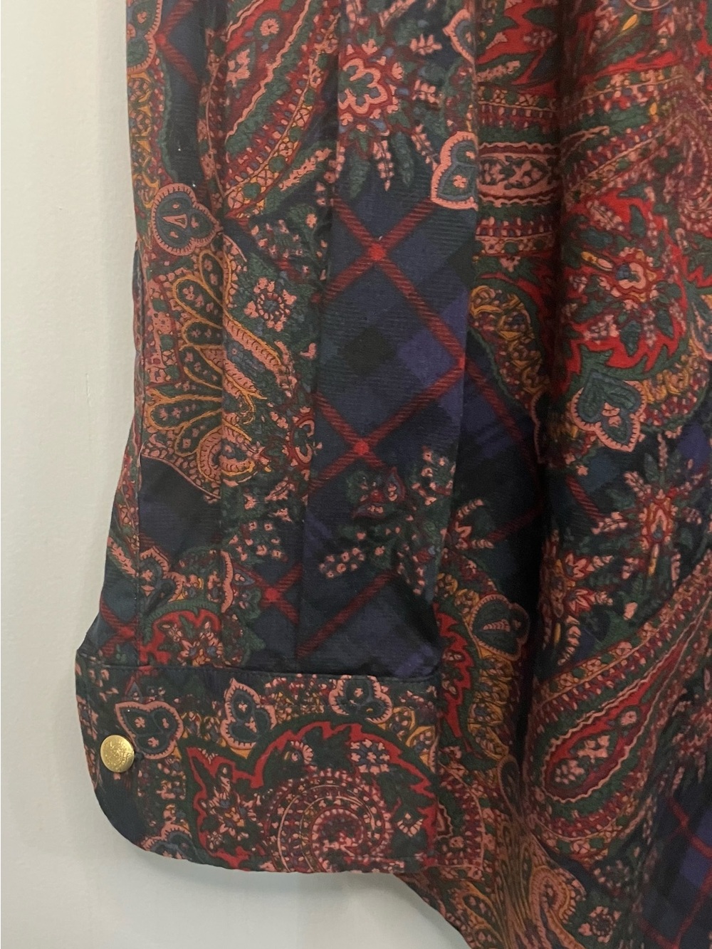 Chaps Paisley Tartan Plaid Button Down Shirt 2X 100% Cotton Preppy Classic - Picture 6 of 7